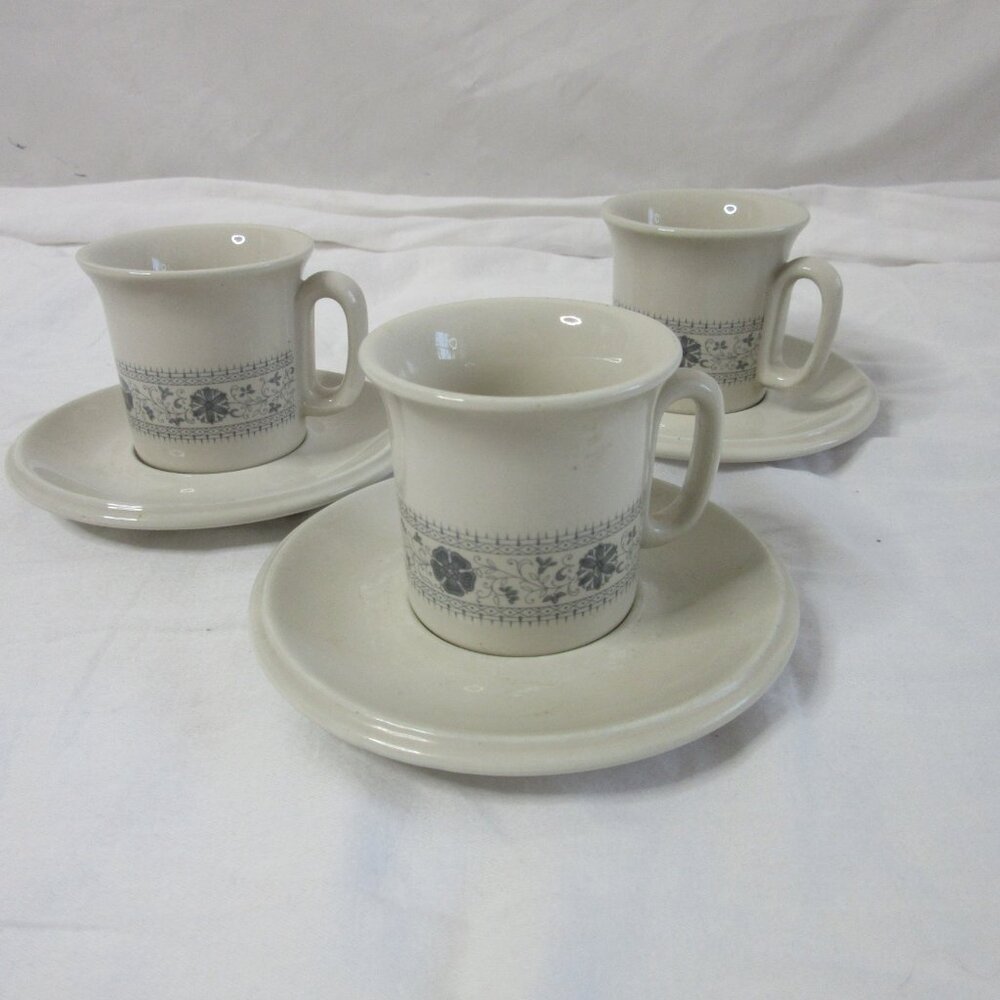 Lot of 3 Vintage ACF Espresso Demitasse Cups & Saucer Sets Made in Italy No. 62